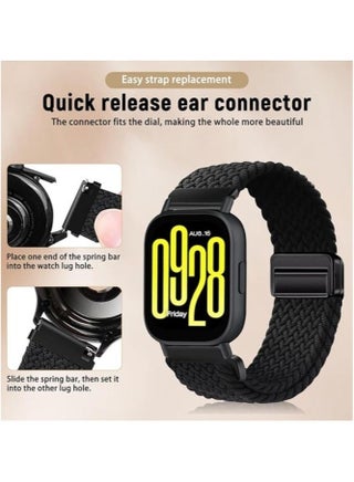 Nylon Braided Replacement Strap For Redmi Watch 5 Active/Redmi Watch 5 Lite 22mm(black) - view 5